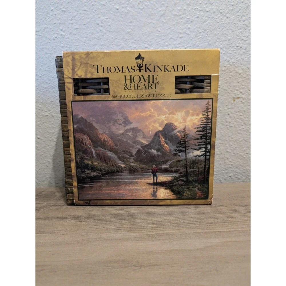 Thomas Kinkade Home & Heart Collection 550 Piece Jigsaw Puzzle Bonus Basket